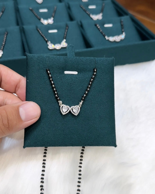 Silver Solitaire Mangalsutra